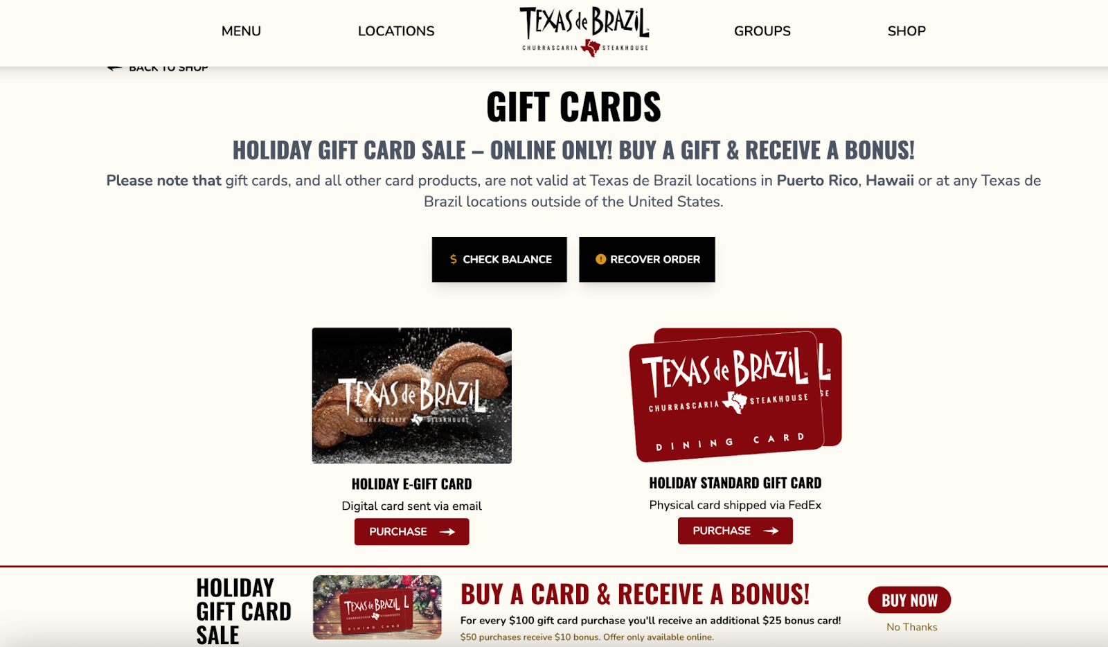Day 6: Gift card free and receive a bonus